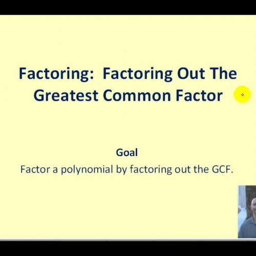 Factoring Out The Greatest Common Factor