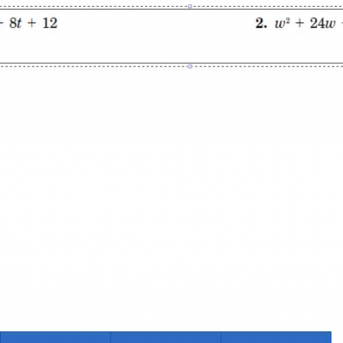 Factoring trinomials