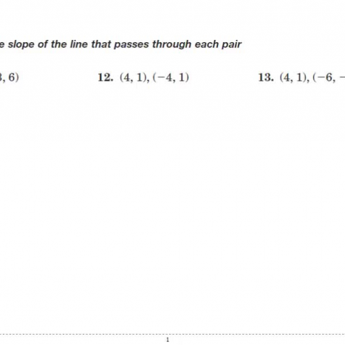 HSPE Finding slope