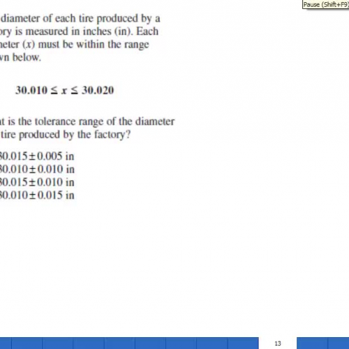 HSPE Range of tolerance