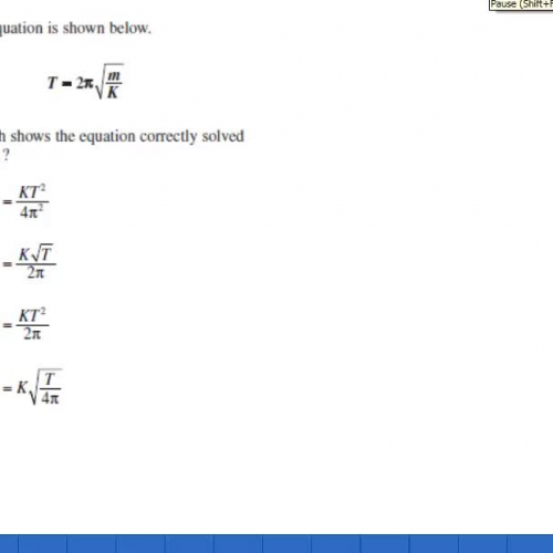 HSPE Solving an equation for a variable