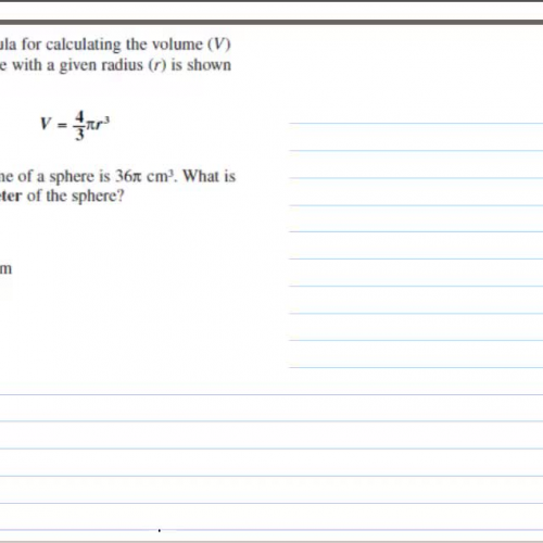 HSPE Volume of a sphere