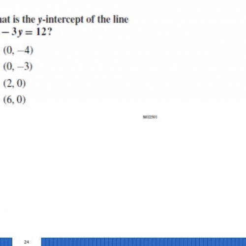 Intercepts linear equations