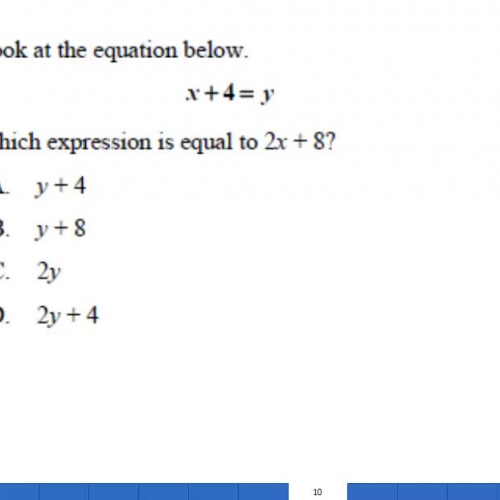 Math HSPE Equations in two variables