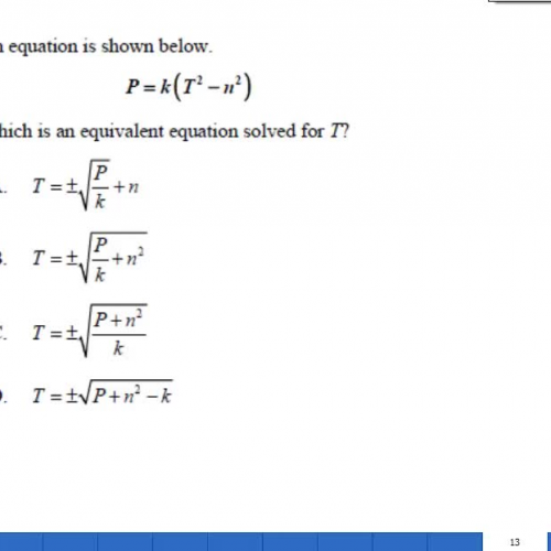 Math HSPE Equations in two variables 1