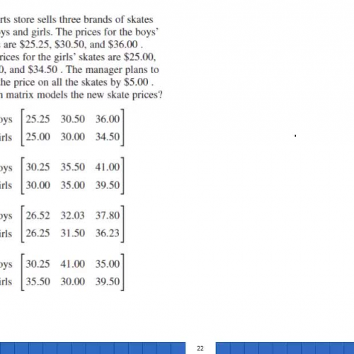 Matrices addition