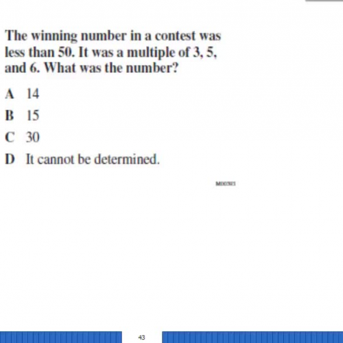 Multiples and factors