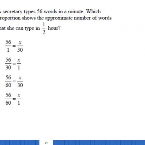 Proportions for proficiency exam