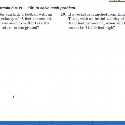 Quadratic equation word problem