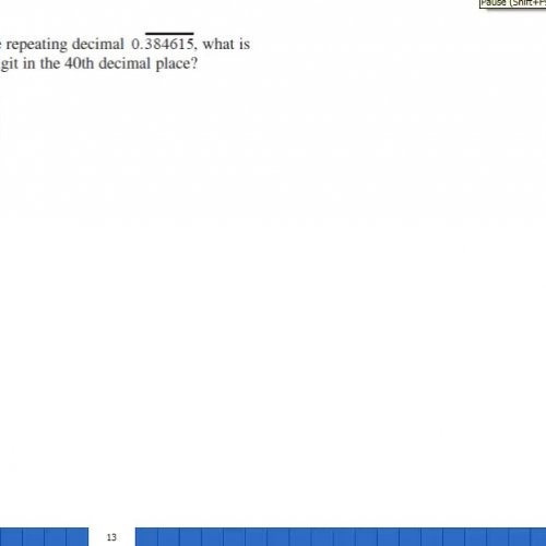 Repeating decimals