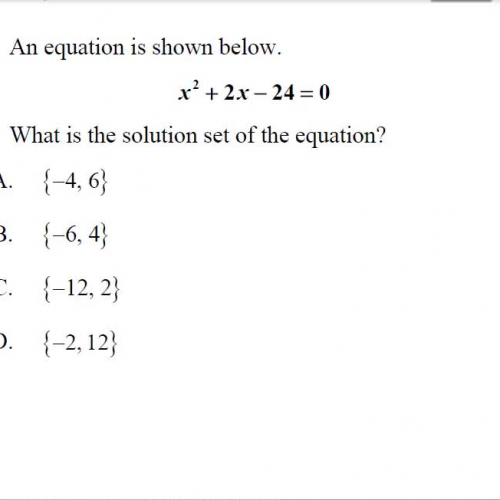 Solving a quadratic equation