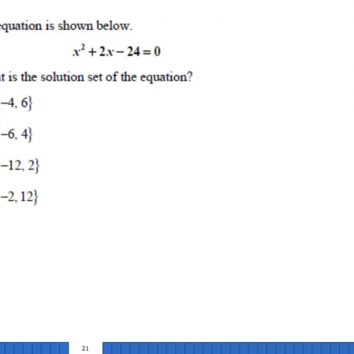 Solving a quadratic equation 3