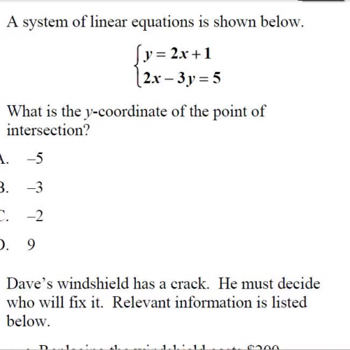 Solving a system of linear equations