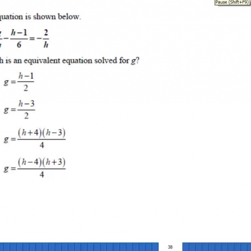 Solving for a variable 1