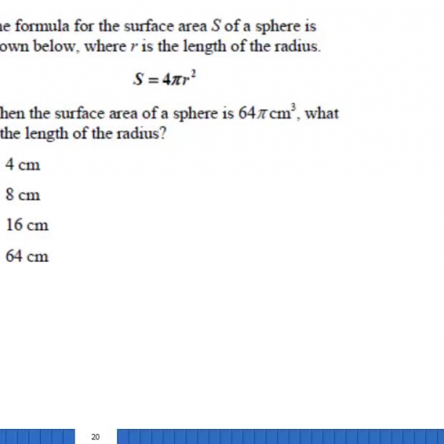 Surface area of a sphere