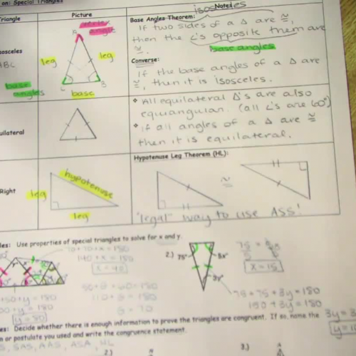 Special Triangles - Proofs