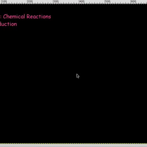 Introduction to chemical rxns