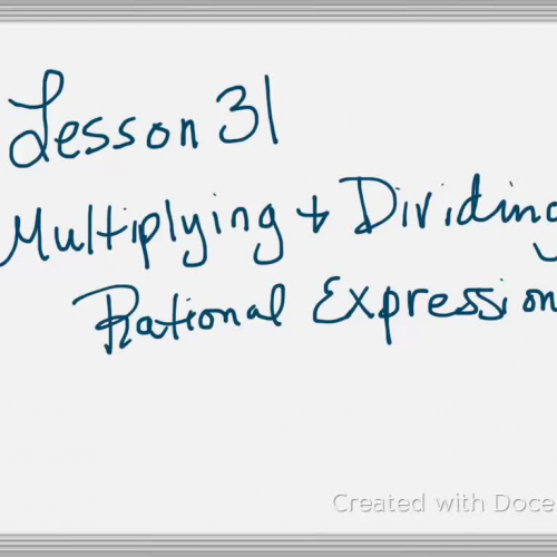 Algebra II Lesson 031