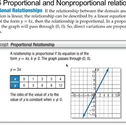 3-6 Proportional and Nonproportional Relation