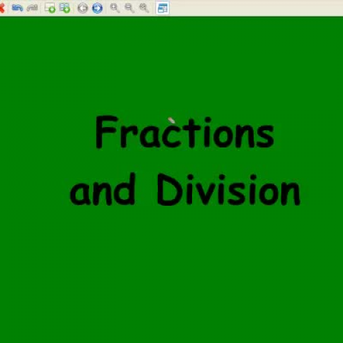 Fractions and Division