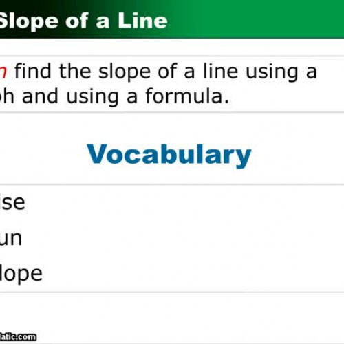 Video_Slope Notes