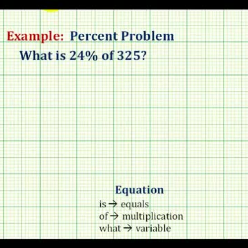Example 1 Solve a Percent Problem Using a Per