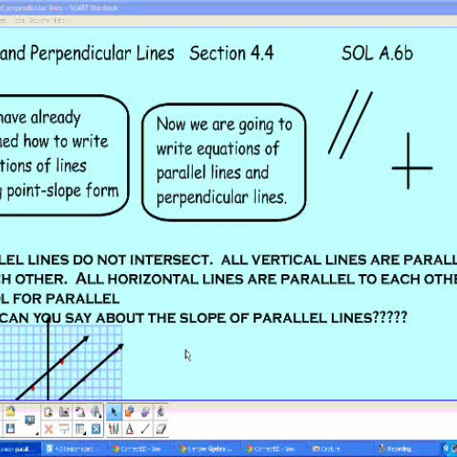 Lesson 4.4 Parallel and Perpendicular Lines