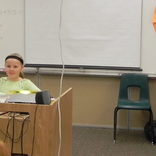 Kylie and Avery H. presenting