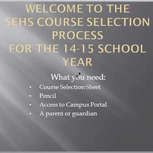 South Elgin HS course selection 14-15