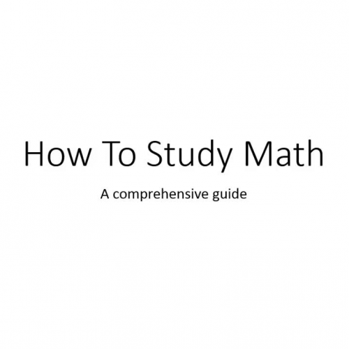 How To Study Math