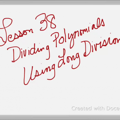 Algebra II Lesson 038