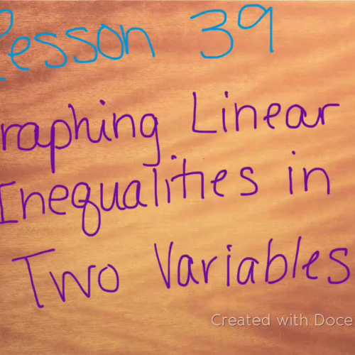Algebra II Lesson 039
