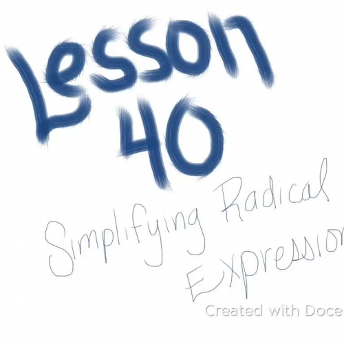 Algebra II Lesson 040