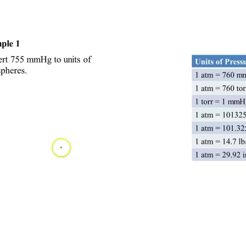 example - converting mmHg to atm