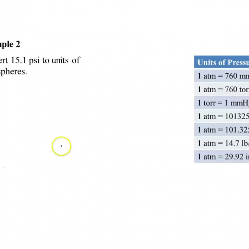 example - converting psi to atm