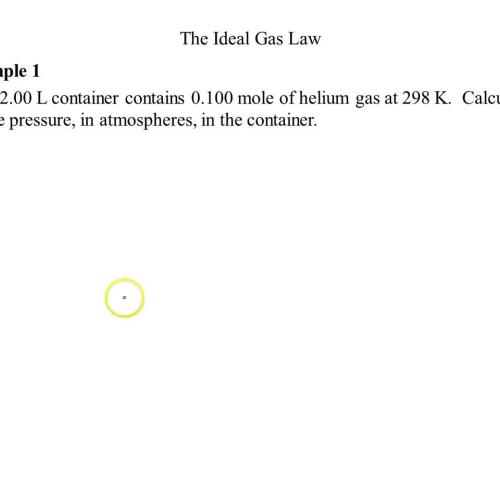 example - ideal gas law - solve for P