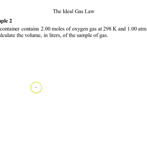 example - ideal gas law - solve for V