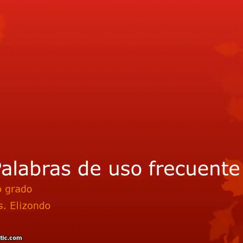Plabras de uso frecuento en VOZ