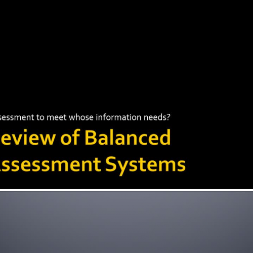 Review of Balanced Assessment Systems