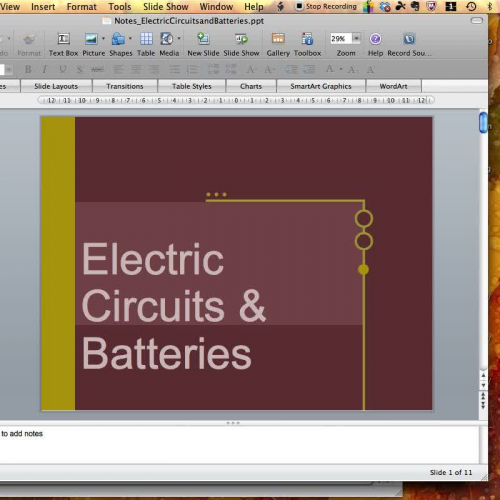 Electric Circuits and Batteries