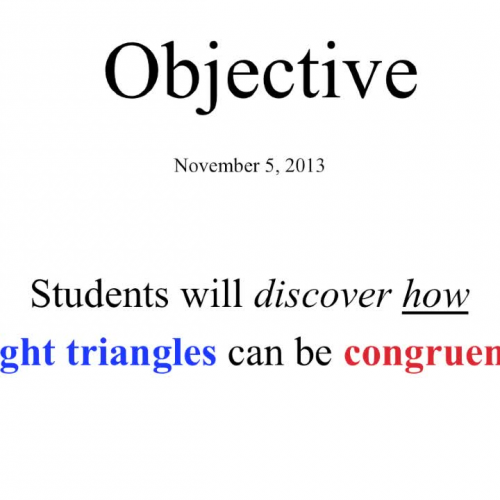 Right Triangle Congruence