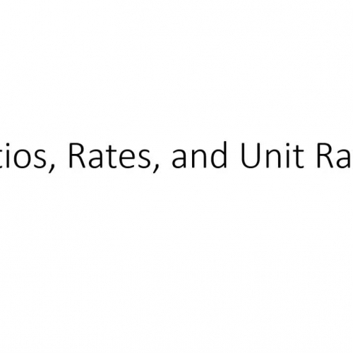 Ratios Rates And Unit Rates
