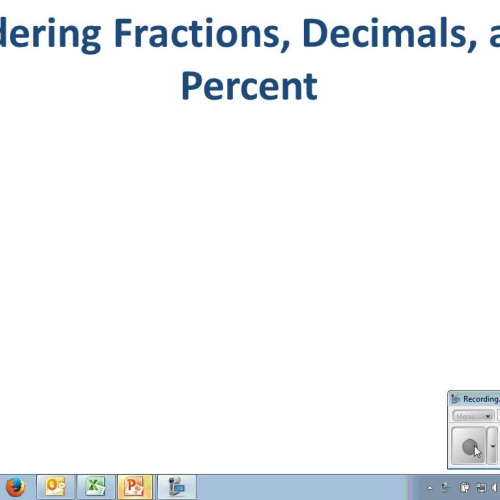 Order fractions, decimals, and percent