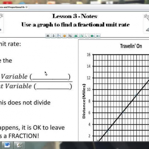 Lesson 3 - Use Graphs to find a Fractional Un