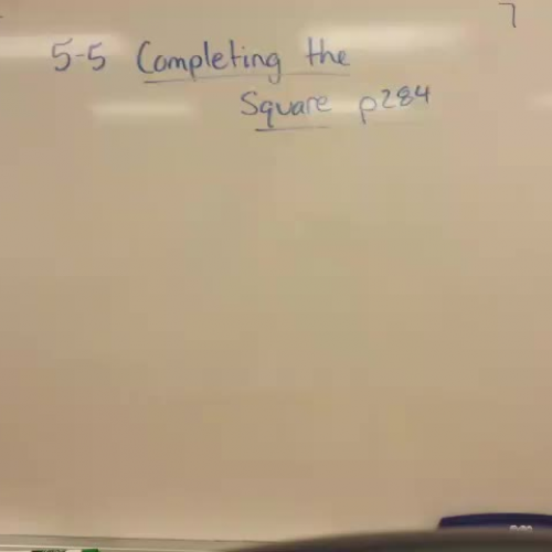 HLWW Algebra 2: lesson 5-5
