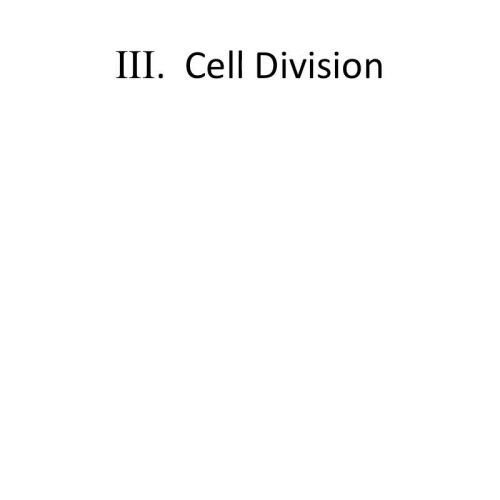 Unit 4, Section 3, Part 1 Cell Division