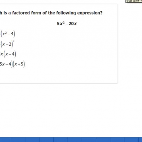 Factoring algebraic expressions