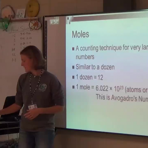 Physical Science Unit 3 Moles (Honors)