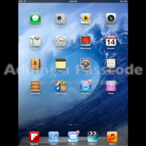 Adding a Passcode to iPad:iPhone:iPod Touch