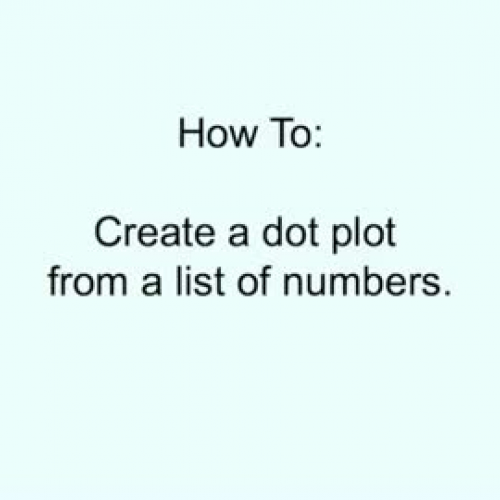 Create a Dot Plot